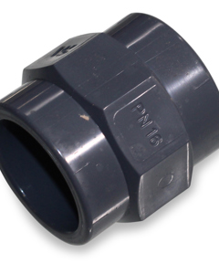 Adapter socket 32id x 1/2"f w/octagon PVC NP16